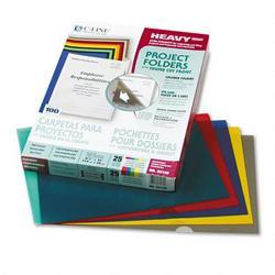 C-Line Products, Inc. Recycled Polyproplyene Project Folders, Letter, 5 Asstd Colors, 25/Bx