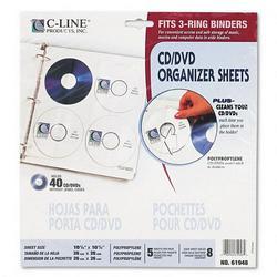 C-Line Products, Inc. Refill Pages for CD/DVD Ring Binder Kit, 5 Per Pack