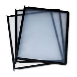 Duarable Office Products Corp. Replacement Panels for InstaView Desktop Reference System, Black Border, 5/Set