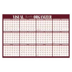 At-A-Glance Reversible Write On/Wipe Off Monthly Wall Planner, 48 x 32, Burgundy/Navy