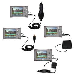 Gomadic Road Warrior Kit for the Archos AV400 includes a Car & Wall Charger AND USB cable AND Battery Extend