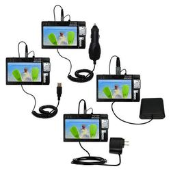 Gomadic Road Warrior Kit for the Archos Gmini 500 includes a Car & Wall Charger AND USB cable AND Battery Ex
