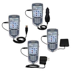 Gomadic Road Warrior Kit for the Blackberry 7100T includes a Car & Wall Charger AND USB cable AND Battery Ex