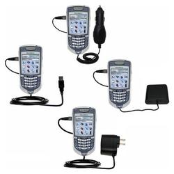Gomadic Road Warrior Kit for the Blackberry 7100i includes a Car & Wall Charger AND USB cable AND Battery Ex