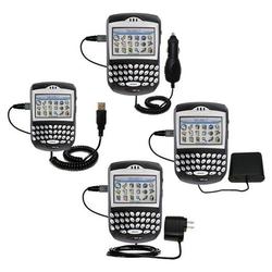 Gomadic Road Warrior Kit for the Blackberry 7250 includes a Car & Wall Charger AND USB cable AND Battery Ext