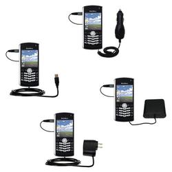 Gomadic Road Warrior Kit for the Blackberry 8130 includes a Car & Wall Charger AND USB cable AND Battery Ext