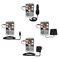Gomadic Road Warrior Kit for the Blackberry 8300 Curve includes a Car & Wall Charger AND USB cable AND Batte