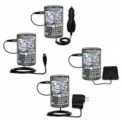 Gomadic Road Warrior Kit for the Blackberry 8310 includes a Car & Wall Charger AND USB cable AND Battery Ext