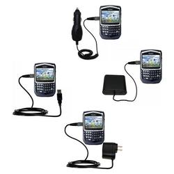 Gomadic Road Warrior Kit for the Blackberry 8700f includes a Car & Wall Charger AND USB cable AND Battery Ex