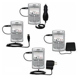 Gomadic Road Warrior Kit for the Blackberry 8830 includes a Car & Wall Charger AND USB cable AND Battery Ext