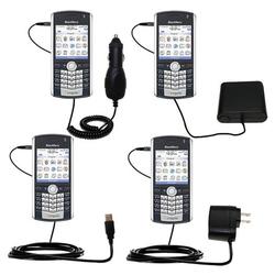 Gomadic Road Warrior Kit for the Blackberry pearl includes a Car & Wall Charger AND USB cable AND Battery Ex