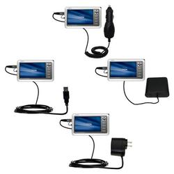 Gomadic Road Warrior Kit for the Cowon iAudio A2 includes a Car & Wall Charger AND USB cable AND Battery Ext