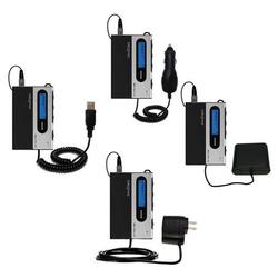 Gomadic Road Warrior Kit for the Creative MuVo Slim includes a Car & Wall Charger AND USB cable AND Battery