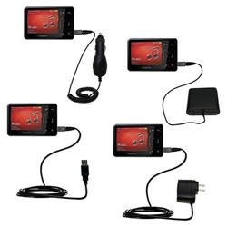 Gomadic Road Warrior Kit for the Creative Zen 16GB includes a Car & Wall Charger AND USB cable AND Battery E
