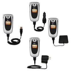 Gomadic Road Warrior Kit for the LG 225 includes a Car & Wall Charger AND USB cable AND Battery Extender - G