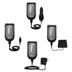 Gomadic Road Warrior Kit for the LG 3450 includes a Car & Wall Charger AND USB cable AND Battery Extender -