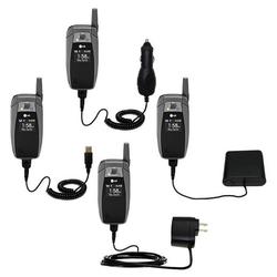 Gomadic Road Warrior Kit for the LG AX355 includes a Car & Wall Charger AND USB cable AND Battery Extender -