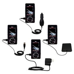 Gomadic Road Warrior Kit for the LG Chocolate includes a Car & Wall Charger AND USB cable AND Battery Extend
