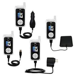 Gomadic Road Warrior Kit for the LG LX-550 includes a Car & Wall Charger AND USB cable AND Battery Extender