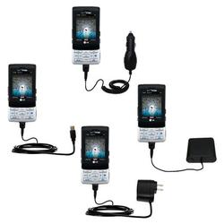 Gomadic Road Warrior Kit for the LG VX9400 includes a Car & Wall Charger AND USB cable AND Battery Extender