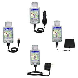 Gomadic Road Warrior Kit for the Mio Technology 168RS includes a Car & Wall Charger AND USB cable AND Batter (BRWK-0904-09)