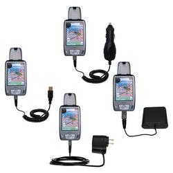 Gomadic Road Warrior Kit for the Mio Technology A201 includes a Car & Wall Charger AND USB cable AND Battery