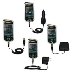 Gomadic Road Warrior Kit for the Mio Technology A701 includes a Car & Wall Charger AND USB cable AND Battery