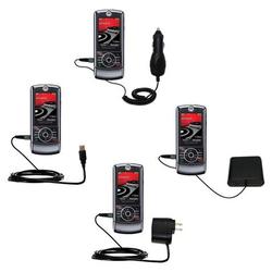 Gomadic Road Warrior Kit for the Motorola MOTOROKR Z6m includes a Car & Wall Charger AND USB cable AND Batte