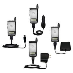 Gomadic Road Warrior Kit for the Motorola i830 includes a Car & Wall Charger AND USB cable AND Battery Exten