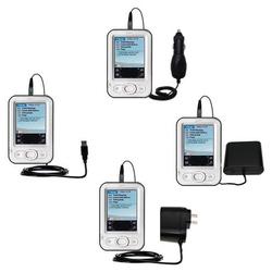 Gomadic Road Warrior Kit for the PalmOne z22 includes a Car & Wall Charger AND USB cable AND Battery Extende