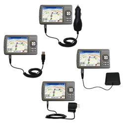 Gomadic Road Warrior Kit for the Pharos 505 includes a Car & Wall Charger AND USB cable AND Battery Extender
