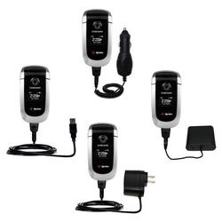 Gomadic Road Warrior Kit for the Samsung PM-A840 includes a Car & Wall Charger AND USB cable AND Battery Ext
