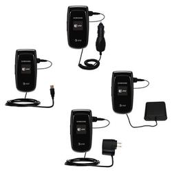 Gomadic Road Warrior Kit for the Samsung SGH-A117 includes a Car & Wall Charger AND USB cable AND Battery Ex