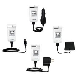 Gomadic Road Warrior Kit for the Samsung SGH-D307 includes a Car & Wall Charger AND USB cable AND Battery Ex