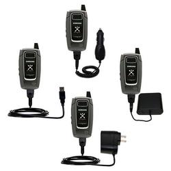 Gomadic Road Warrior Kit for the Samsung SGH-D407 includes a Car & Wall Charger AND USB cable AND Battery Ex