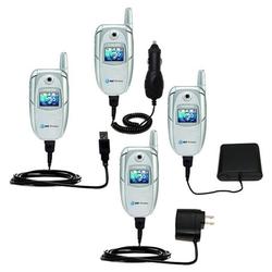 Gomadic Road Warrior Kit for the Samsung SGH-E316 E317 includes a Car & Wall Charger AND USB cable AND Batte