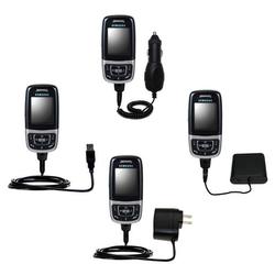 Gomadic Road Warrior Kit for the Samsung SGH-E630 includes a Car & Wall Charger AND USB cable AND Battery Ex