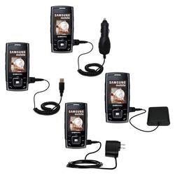 Gomadic Road Warrior Kit for the Samsung SGH-E900 includes a Car & Wall Charger AND USB cable AND Battery Ex