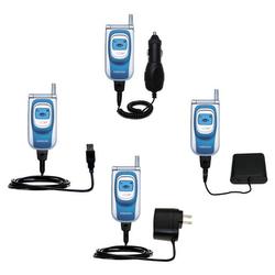 Gomadic Road Warrior Kit for the Samsung SGH-T200 includes a Car & Wall Charger AND USB cable AND Battery Ex