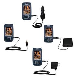 Gomadic Road Warrior Kit for the Samsung SGH-T429 includes a Car & Wall Charger AND USB cable AND Battery Ex