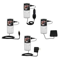 Gomadic Road Warrior Kit for the Samsung SGH-T519 includes a Car & Wall Charger AND USB cable AND Battery Ex