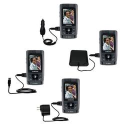 Gomadic Road Warrior Kit for the Samsung SGH-T809 includes a Car & Wall Charger AND USB cable AND Battery Ex
