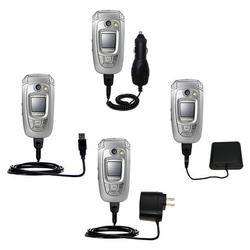 Gomadic Road Warrior Kit for the Samsung SGH-X800 includes a Car & Wall Charger AND USB cable AND Battery Ex
