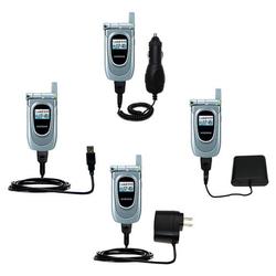 Gomadic Road Warrior Kit for the Samsung SGH-Z105 includes a Car & Wall Charger AND USB cable AND Battery Ex