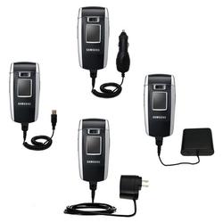 Gomadic Road Warrior Kit for the Samsung SGH-ZV50 includes a Car & Wall Charger AND USB cable AND Battery Ex