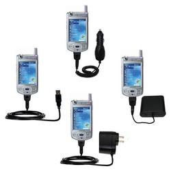 Gomadic Road Warrior Kit for the Samsung SGH-i700 includes a Car & Wall Charger AND USB cable AND Battery Ex