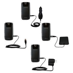 Gomadic Road Warrior Kit for the Samsung SPH-A513 includes a Car & Wall Charger AND USB cable AND Battery Ex