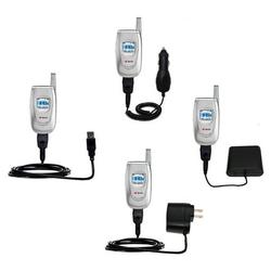 Gomadic Road Warrior Kit for the Samsung SPH-A620 includes a Car & Wall Charger AND USB cable AND Battery Ex (BRWK-0262-18)