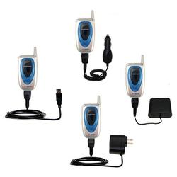 Gomadic Road Warrior Kit for the Samsung SPH-A660 includes a Car & Wall Charger AND USB cable AND Battery Ex (BRWK-0264-18)