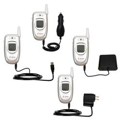 Gomadic Road Warrior Kit for the Samsung SPH-A680 includes a Car & Wall Charger AND USB cable AND Battery Ex (BRWK-1608-18)
